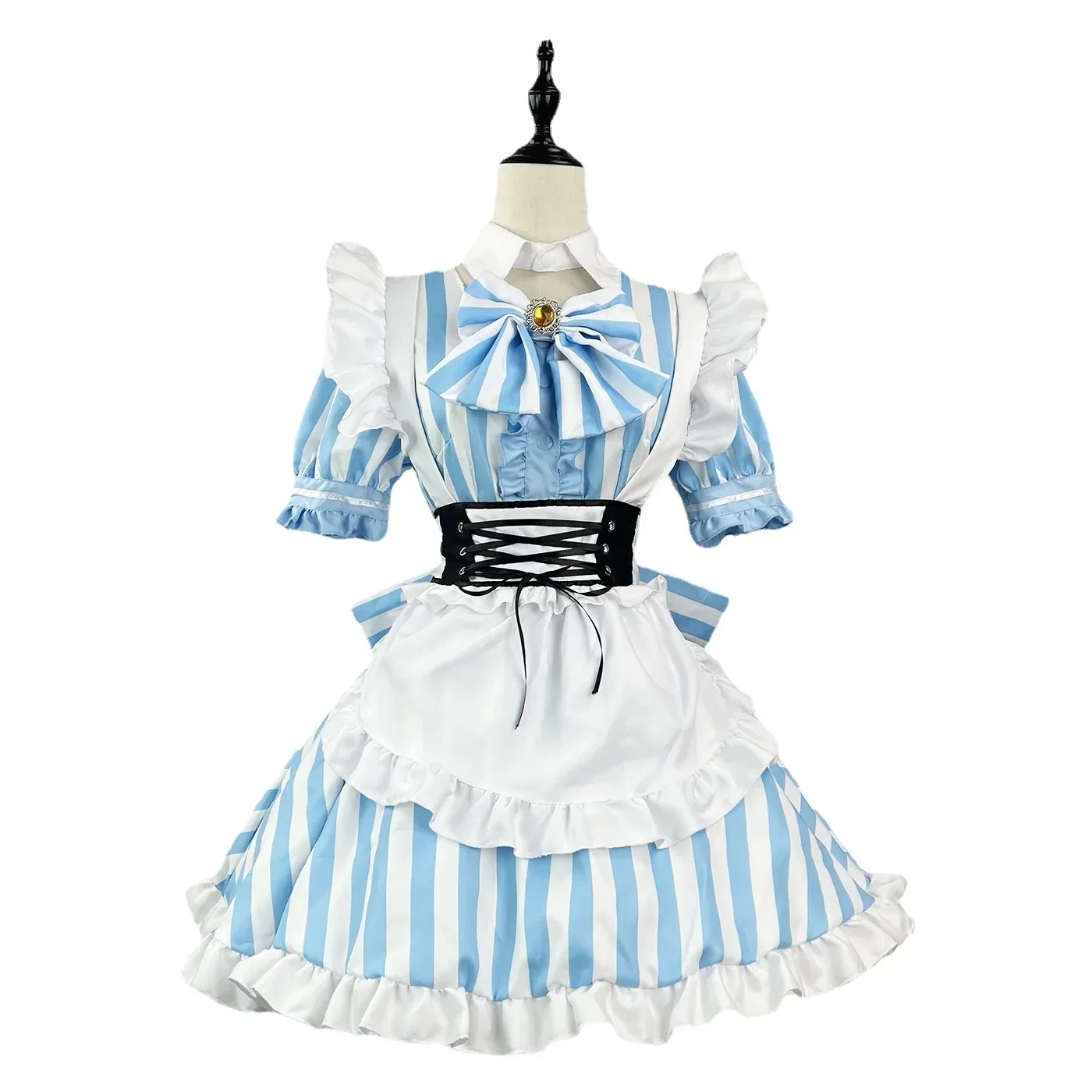 

New Blue Cute Lolita Maid Dress Costumes Cosplay Girl Maid Dress Suit For Waitress Maid Party Stage Costumes S -5XL