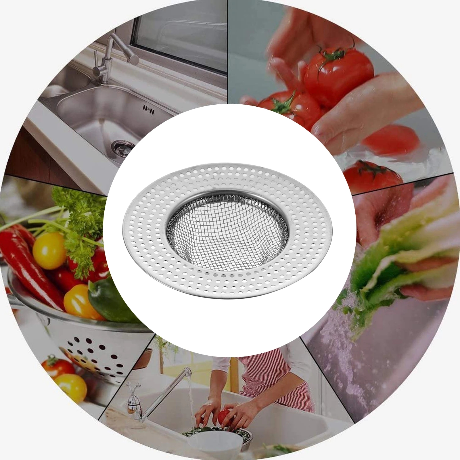 

1pcs Bathtub Drain Cover Steel Drain Filter Net For Bathroom Shower Floor Sink Strainer Hair Stopper Dredge Clean Tool