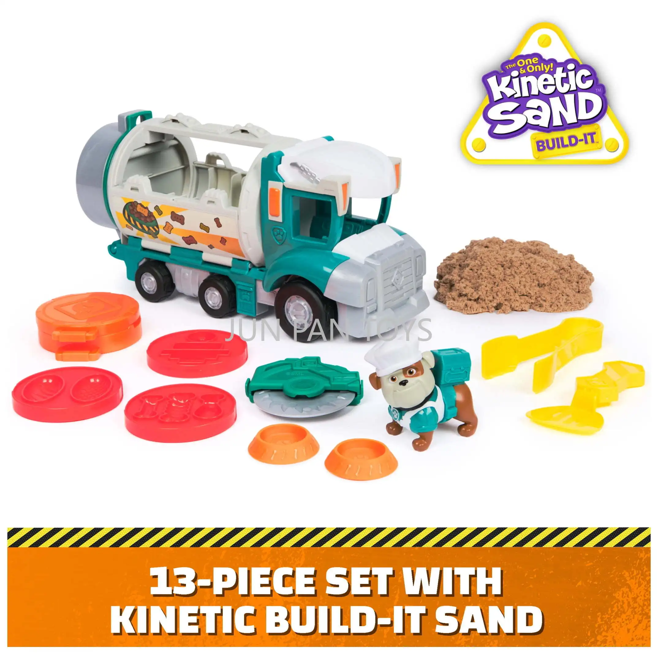 Original Paw Patrol Rubble Crew Growlin Grub Food Truck Gravel Action Figure with Vehicle Kitchen Playset Kid Toys Birthday Gift
