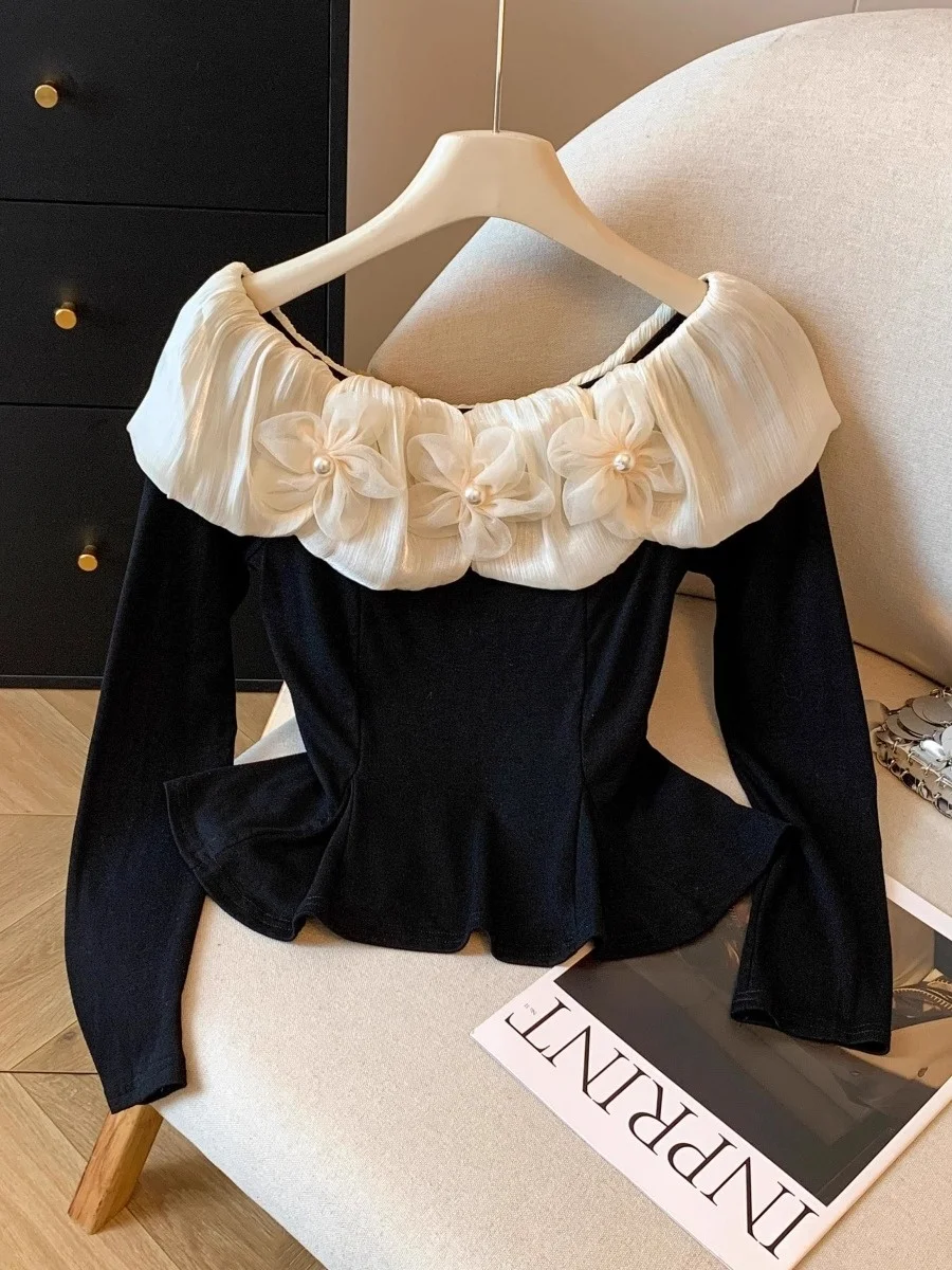 

Женская футболка с длинным рукавом Ele Long Sve, новая осенне-зимняя коллекция, топ на одно плечо Pure Desire, красивая базовая футболка для ношения под одеждой