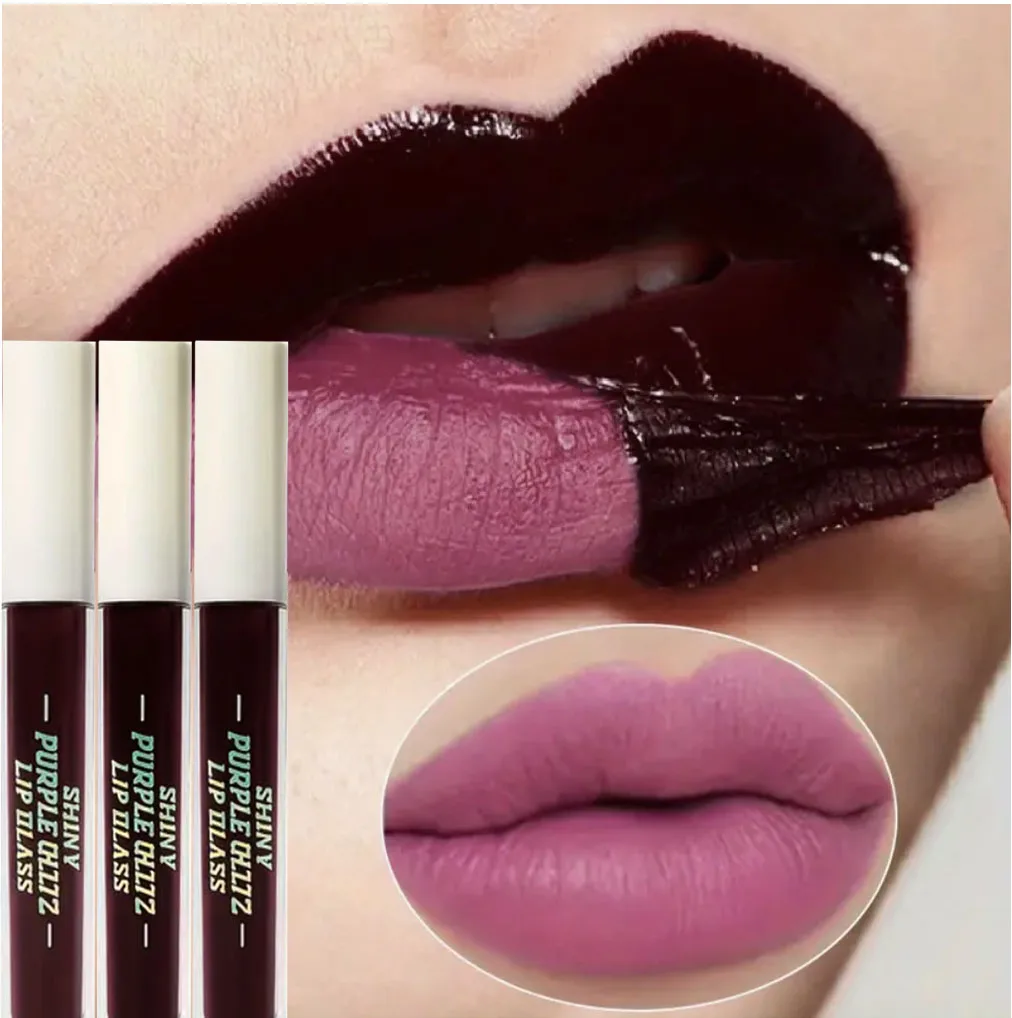 Lip Gloss Peel and Stick Set Long-lasting Waterproof Transfer Proof Non-stick Cup Natural Peel Off Lip Stain Women's Cosmetics