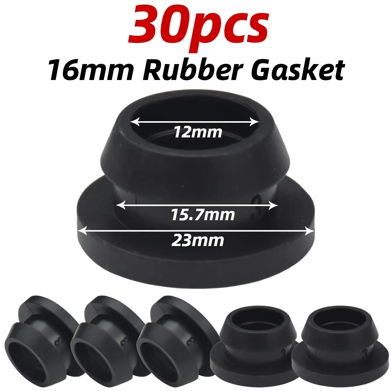 30 Stück Gummidichtung für 16 mm 1/2 Zoll Widerhakenanschlüsse Tropfbewässerung Bewässerungssystem Kit Gewächshaus Landwirtschaft Gartenwerkzeug – Detail 6