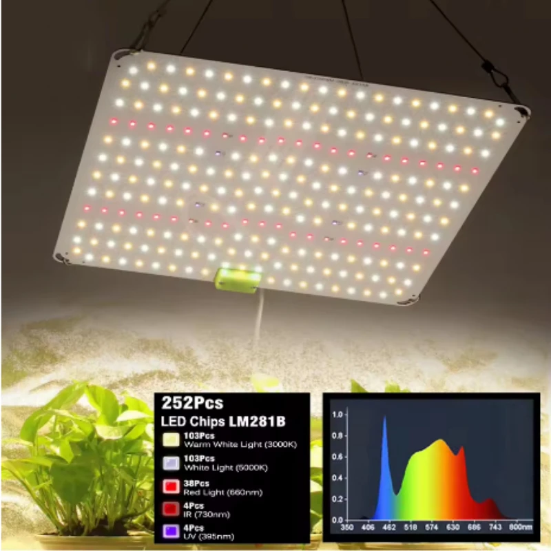 

Full Spectrum LED Grow Light LM281B Diode LED Sunlike Quantum Grow Lamp For Greenhouse Hydroponic Plant Growth Lighting