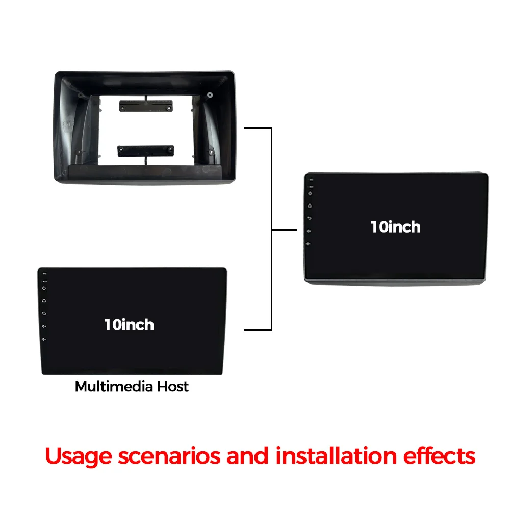 10 Inch Auto Middenconsole Frame Panel Adapter Android Radio Instrumentenpaneel voor Renault Trafic 2001-2010/Nissan Primastar/Opel
