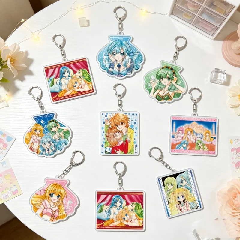 Acrylic Pendant Keychain Anime Mermaid Melody Pichi Pichi Pitch 6CM Cartoon Character(Rina Toin/Hanon Hosho)Exquisite Products