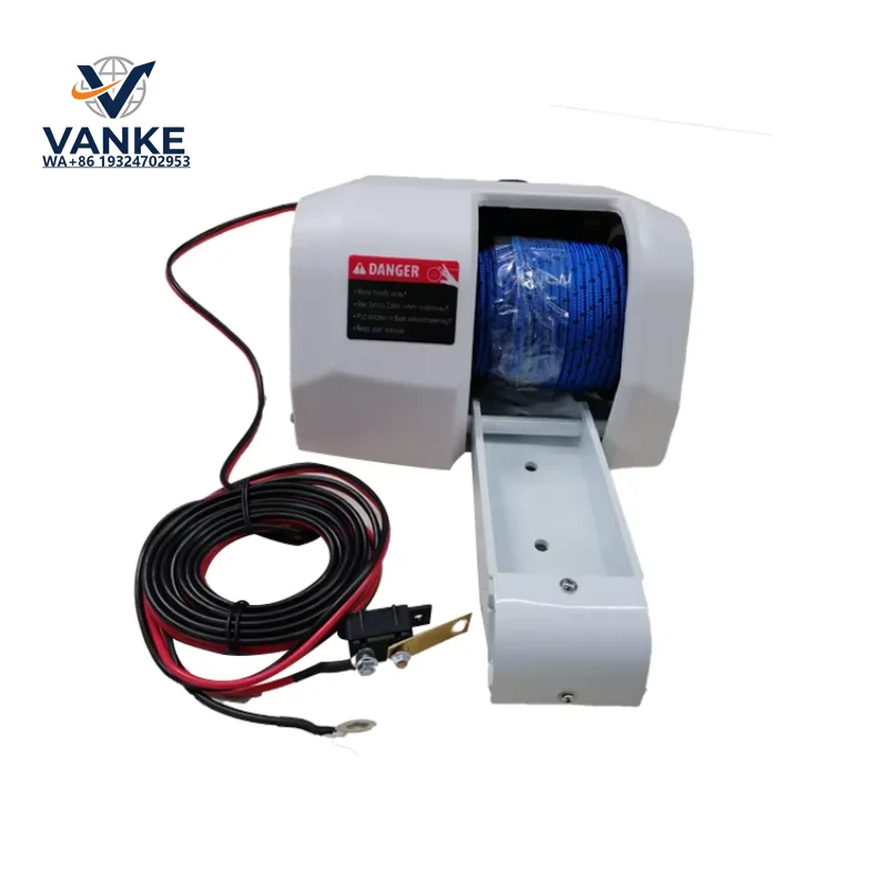 12V Electric Boat Anchor Winch  Standard Fishing Anchor Winch Windlass for Sea Water 35Lb Marine Boat Electric Winches GDYAC35SW