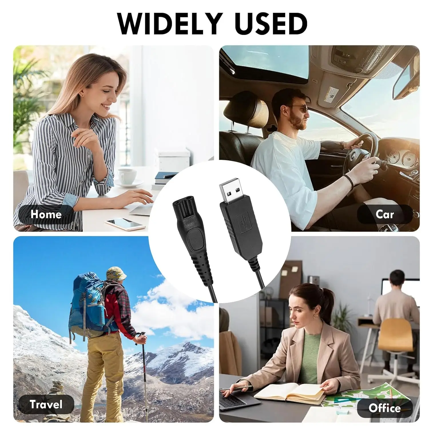 LISI 15V USB Charger Cable Compatible with Philips Norelco One Blade HQ8505 QP6510 QP6520 QP6530 QP6550 MG5750 Electric Shaver