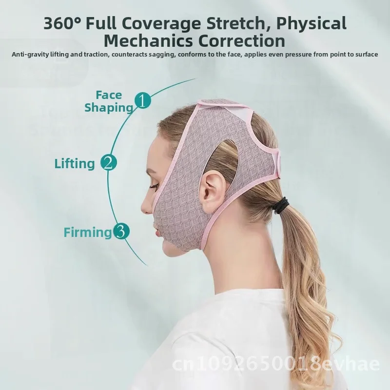 Zhuo Chen Dunne Volledige Gezicht V-Lift Masker Gezicht Carving Bandage Niet-elektrische Gezicht Afslanken Tool voor Algemene Gezichtsfitness