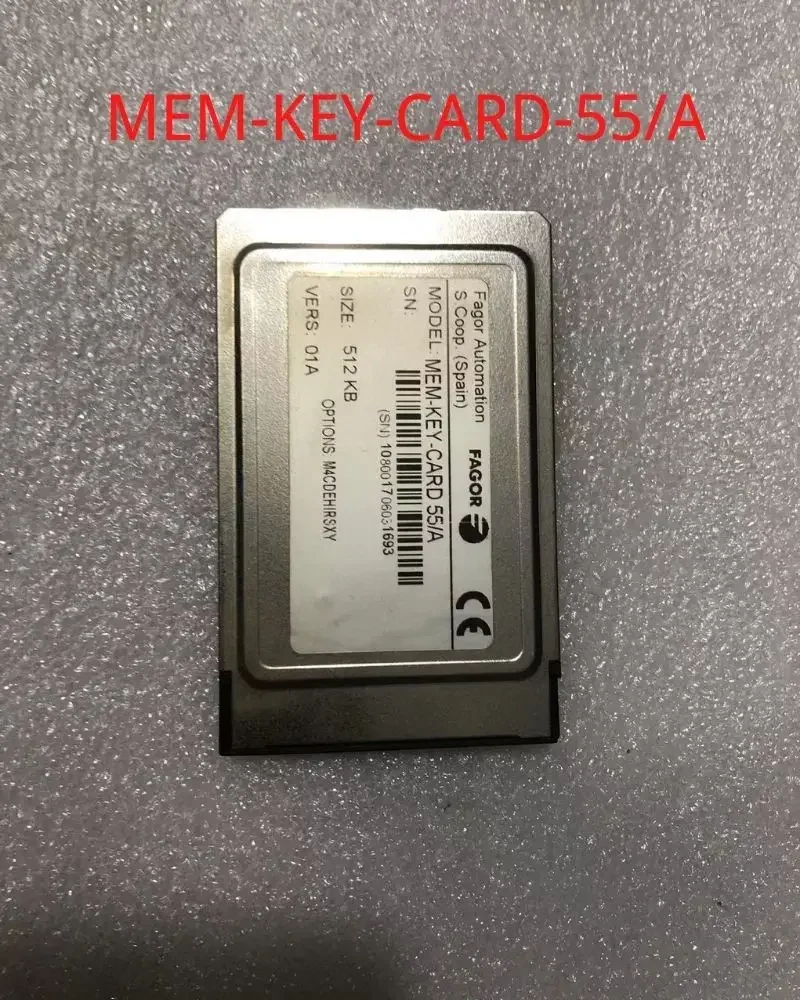 CARTÃO MEM-KEY-CARD-55/BC 7 AXIS em boas condições, Fagora Automation MEM-KEY-CARD-55/A 4AXIS,