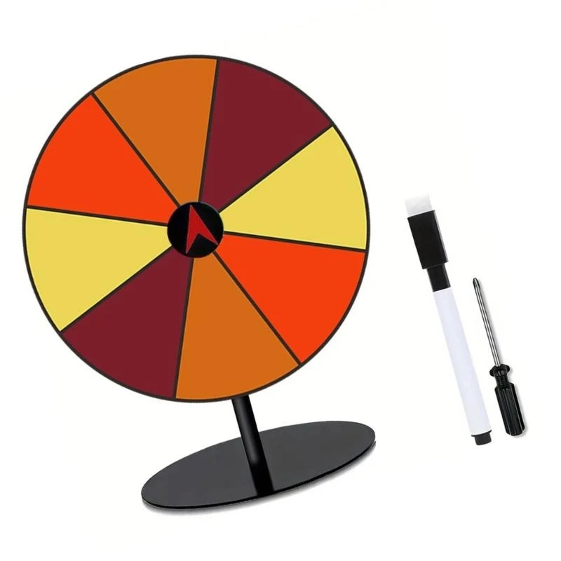 31BE Desktop Prize Turn Plate Erasable Fortune Wheel Lucky Draws Rotating Desktop Lottery Machine Turn Plate