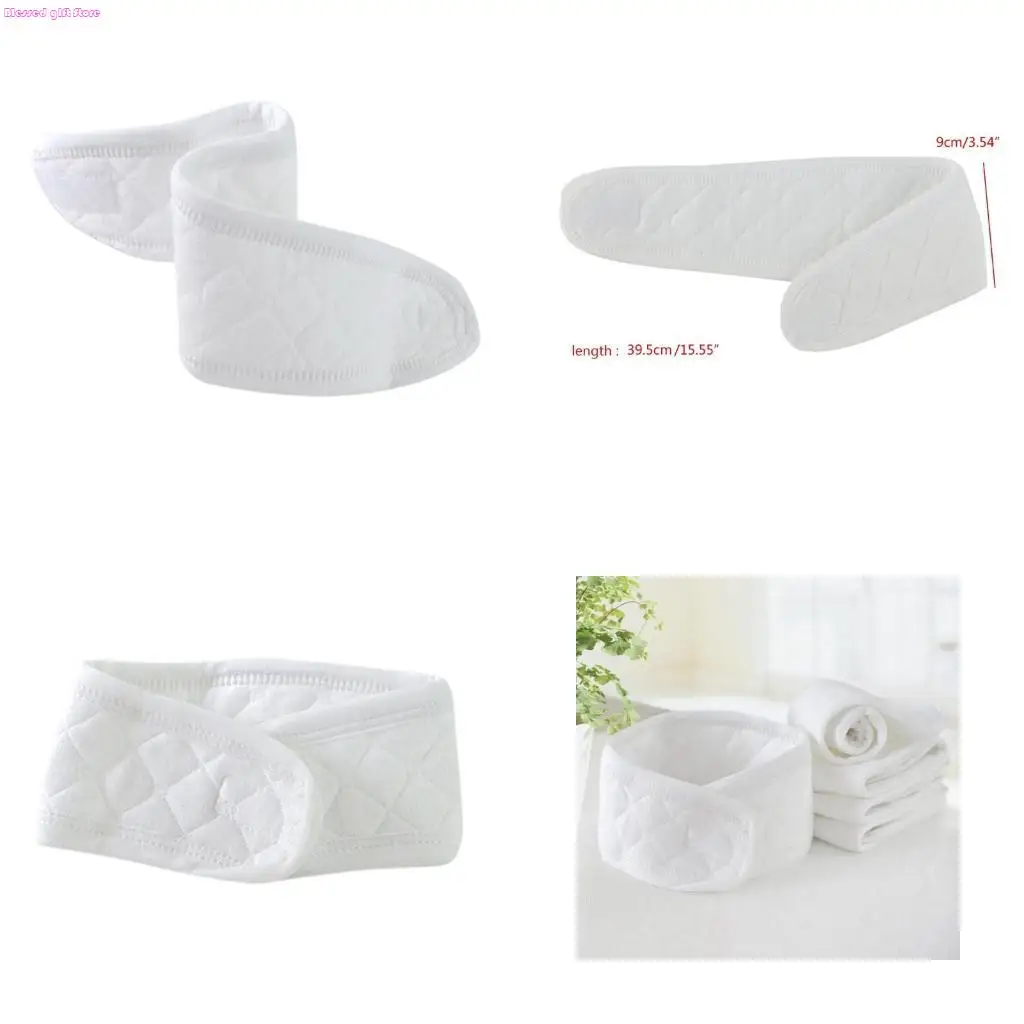 

D0JC Portable Baby Belly Band Infant White Breathable Cotton Umbilical Cord Care Belly for Protection Gift for Newborn Boys G