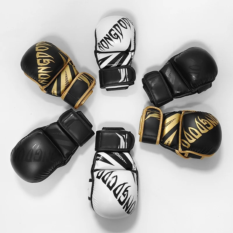 Professional MMA Boxing Gloves PU Leather MMA Fighting Martial Arts Boxing Gloves Karate Muay Thai Training Gloves Men's