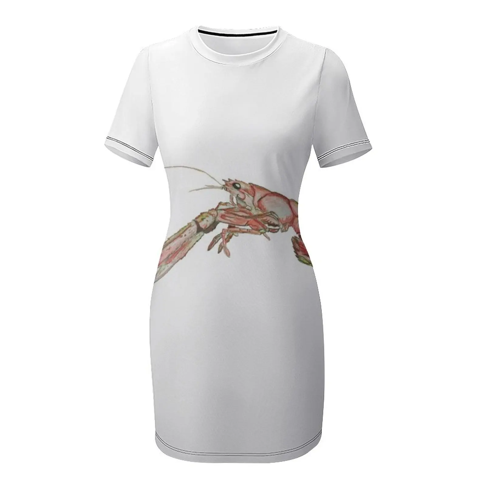 ชุดเดรสแขนสั้นลาย Crawfish Low Res ชุดเดรสแขนยาว ชุดเดรสออกงาน ชุดเดรสแฟชั่นผู้หญิง ชุดราตรีผู้หญิง ชุดเดรสปี 2025