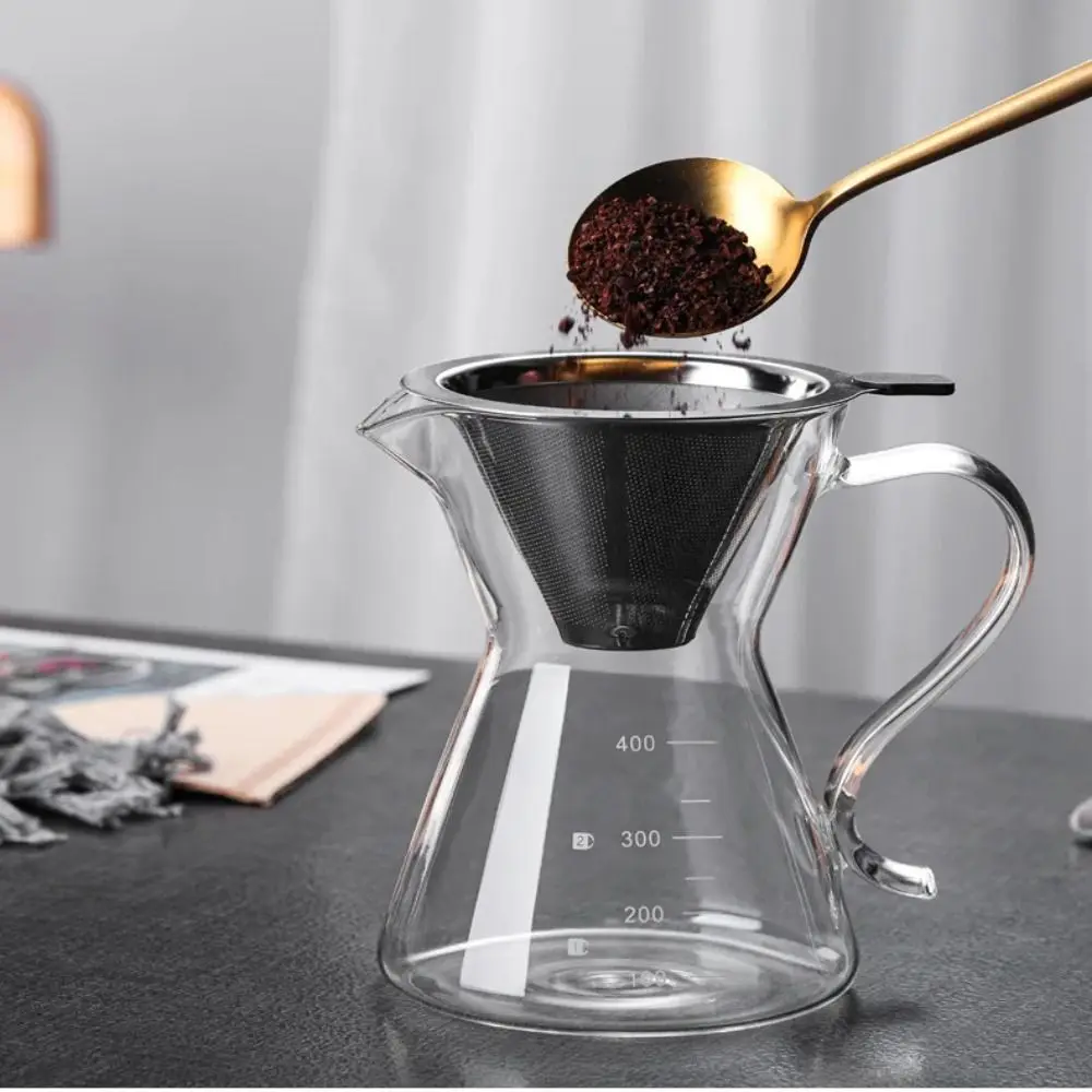 800 Mesh Filter Stainless Steel Coffee Dripper Paper Free Steel Filter Reusable Coffee Filter Brewing Tool Easy To Serve