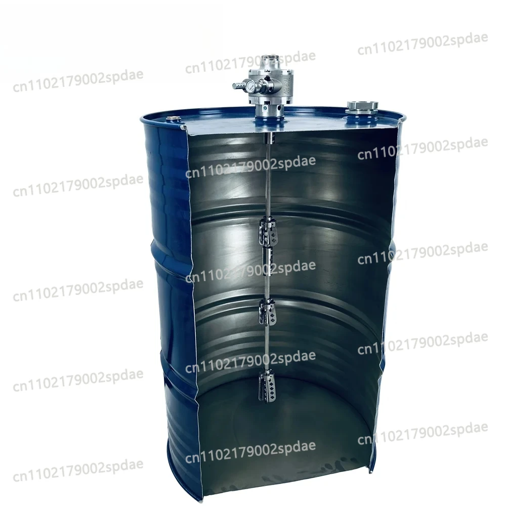 M1 Air Powered 55 Gallon Drum Mixer, Air Driven Expanding Blade Agitator, Paint Barrel Mixer, Spray Foam Rig