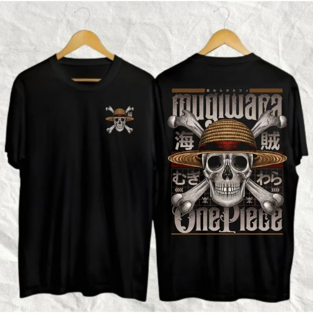 

Футболка из хлопка с принтом One Piece Skull Straw Hat, в стиле хип-хоп, уличная одежда, повседневная