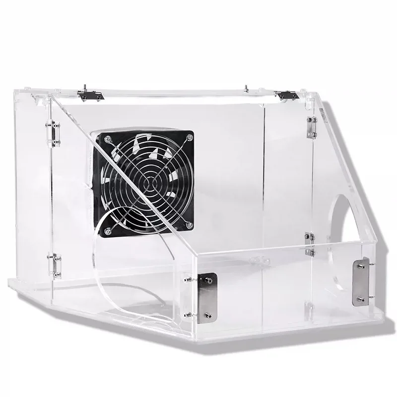 For Sanding and Crafting Projects Engraving Case G5AB Enclosed Grinding Dust Box LED Illuminated Plastic Polishing Work Box