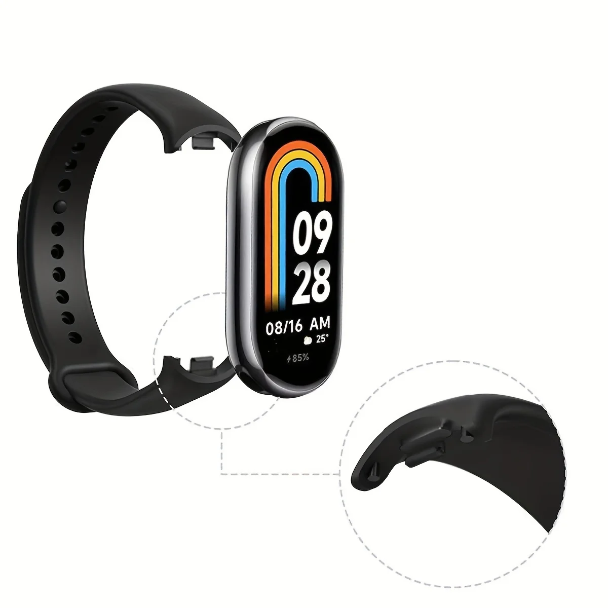 20 Pcs/Pack Silicone Wristband for Xiaomi Mi Band 8 9 10 11 Strap Comfortable Soft Silicone Fitness Tracker Replacement Band