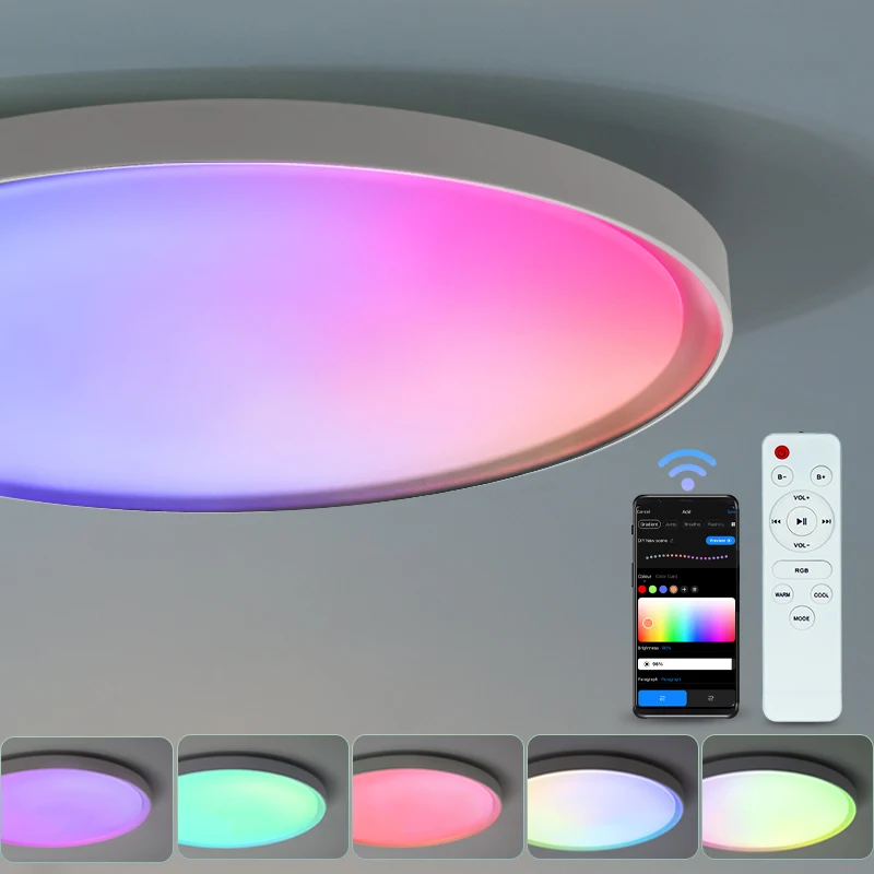18 Inch Ceiling Lamp Tuya Smart Ceiling Light White Round RGBCW 220V Modern Smart Home Lighting For Living Room And Bedroom
