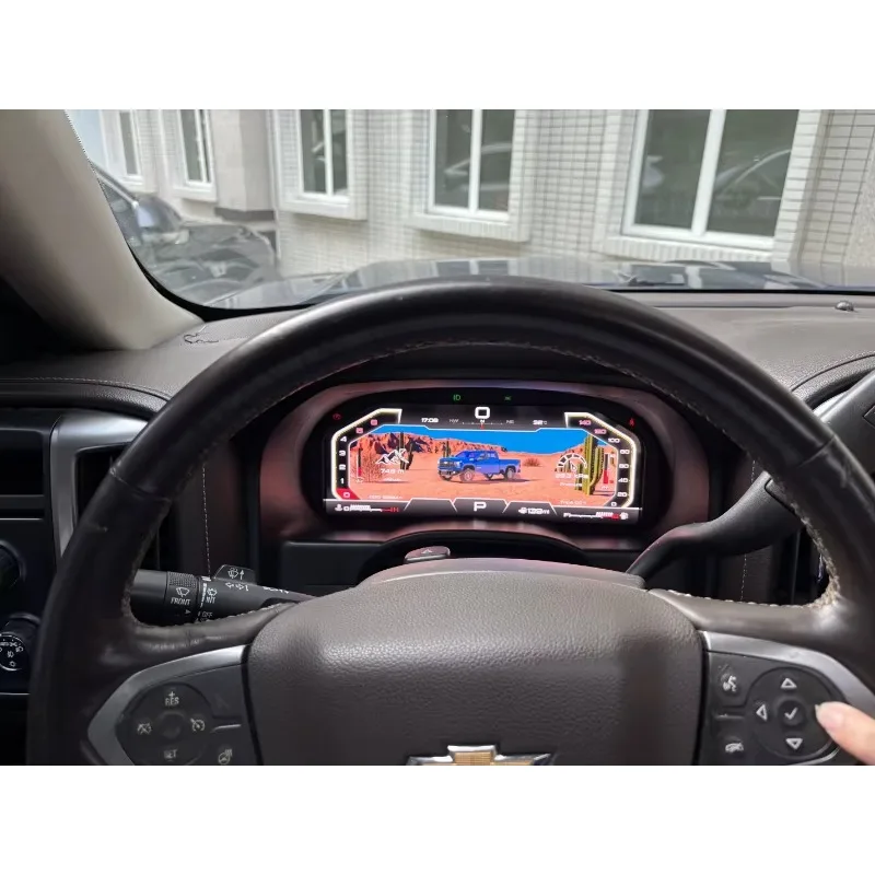 JT 12.3 Inch Car Speedometer Panel T5 Linux Digital Dashboard Instrument Cluster For Chevrolet For Silverado 2014-2019 DVD Playe