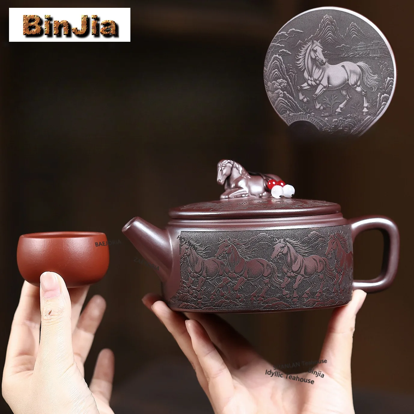 470ml Authentic Yixing Purple Clay Teapots Handmade Large Caliber Pot Raw Ore Stone Red Mud Kettle Chinese Zisha Tea Set Craft