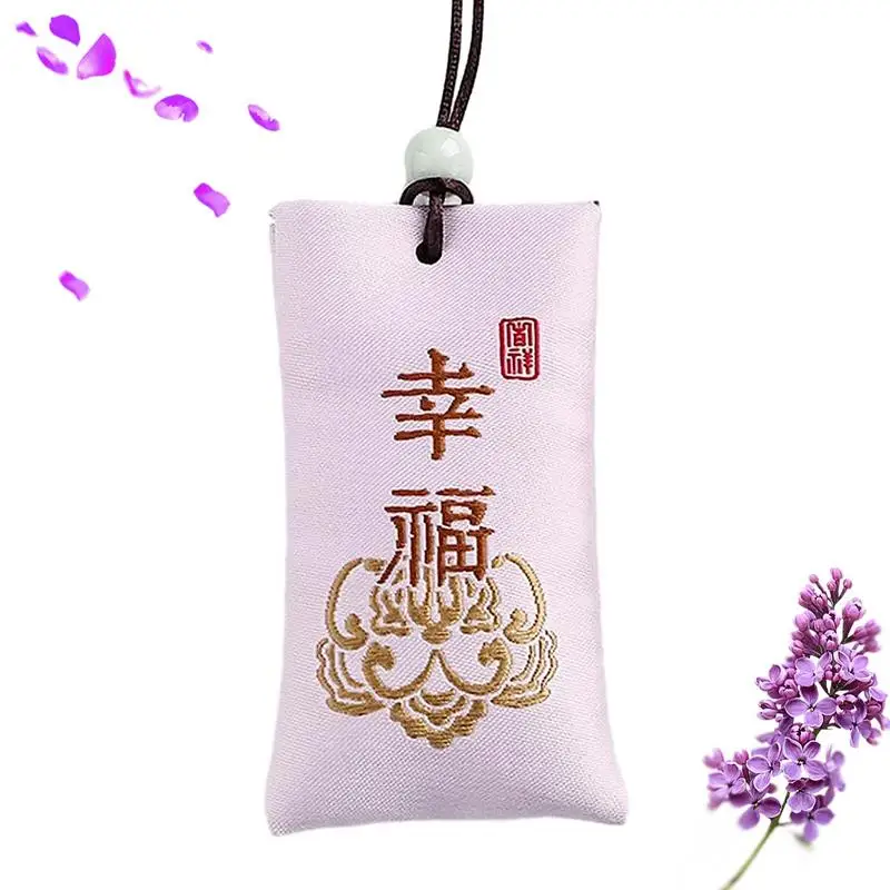 Spiritual Salt Sachet Lucky Buddhist Spiritual Salt Hope Pouch Chinese Blessing Bag Amulet Blessing Pendant Home Decor Supplies