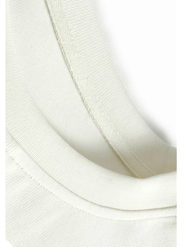 [EAM] Gray Brief Irregular Hem Big Size Sweatshirt New Round Neck Long Sleeve Women Fashion Tide Spring Autumn 2026 1DJ9393