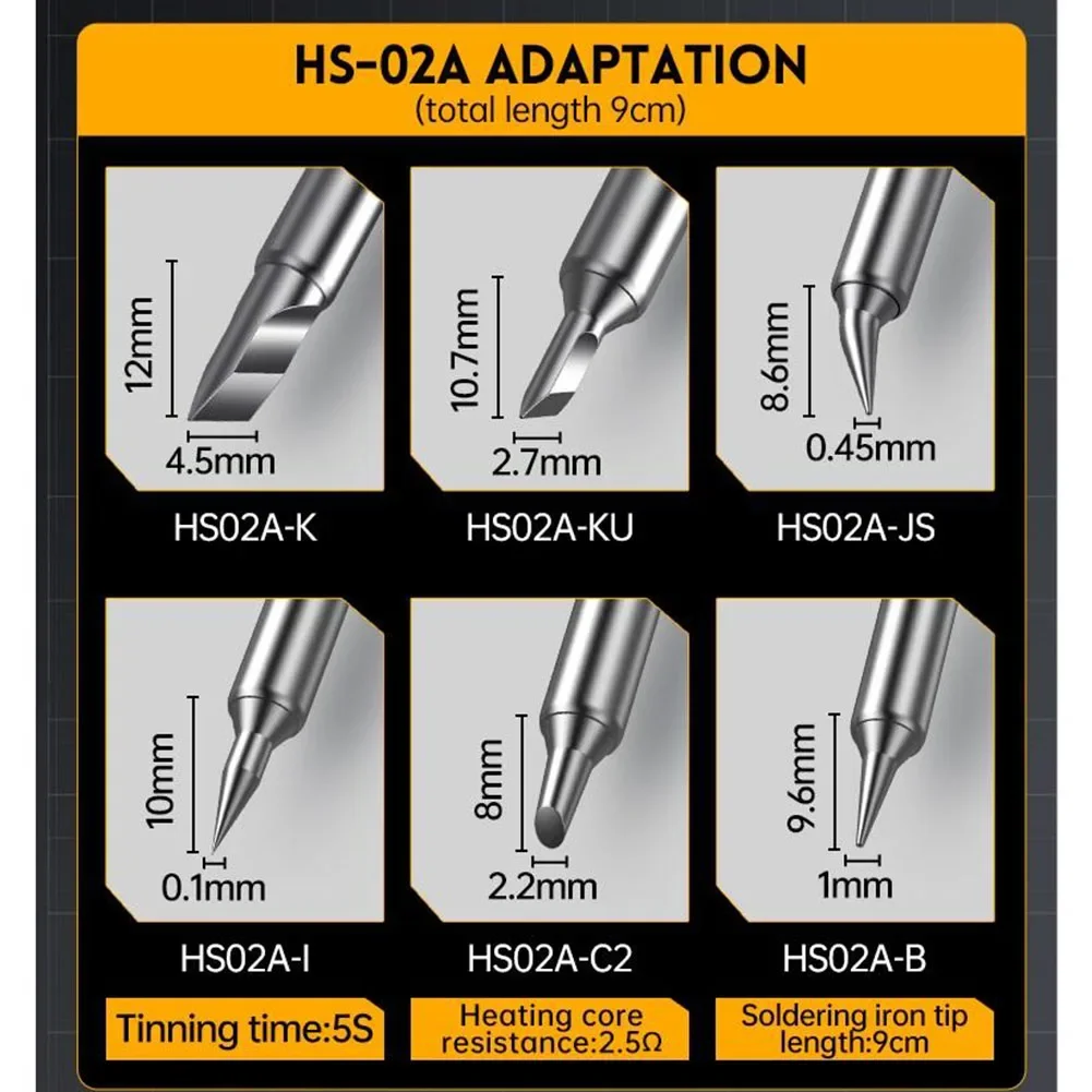 PD100W Portable Smart Soldering Iron HS 02A Soldering Rework Station Efficient Auto Display 4 hour Battery Life