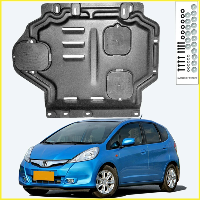 Plaque de protection sous moteur pour Honda FIT 2008-2011, noir, bouclier anti-éclaboussures, couvercle de garde-boue, protecteur de garde-boue