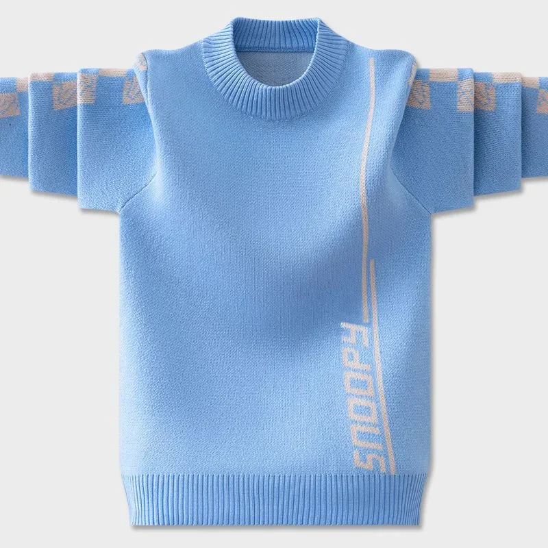 Boys Sweater Wool Coat Kids Tops Knitting 2024 Cool Spring Autumn Plus Thicken Cottons Pullover Formal Sport Children's Clothing