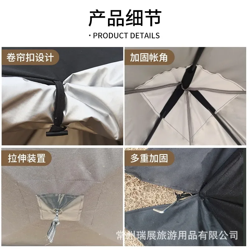 Portable Automatic Pop Up Work Tent Fire Retardant Outdoor Engineering Construction Command Shelter Quick Opening Canopy for
