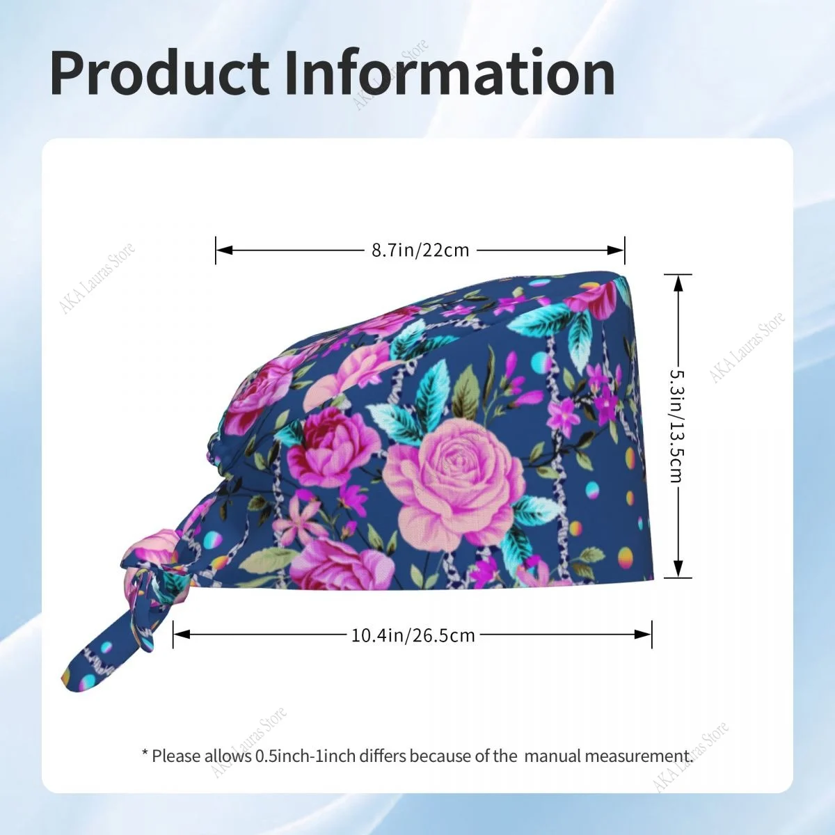 Beauty Rose Hats Scrub Hat Lustige Salon-Arbeitskappe Labor Pet Shop Nursing Scrub Cap Anästhesie Scrub Cap