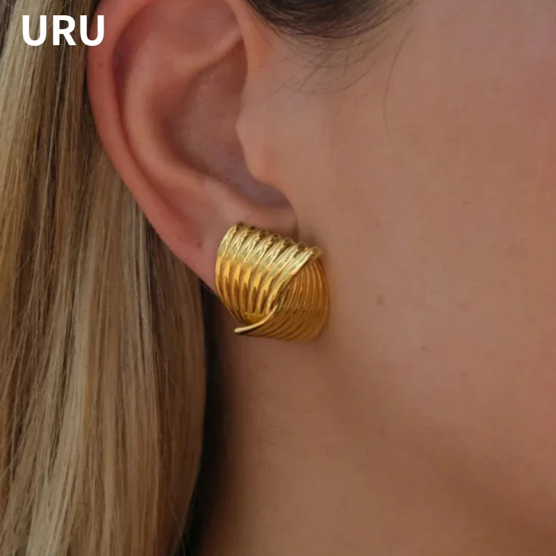 

Modern Jewelry European and American Design Metal Irregular Earrings For Women Fashion Accessories 2024 Trend New Hot Sale