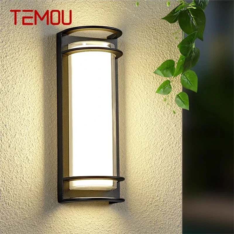 

TEMOU Contemporary LED Outdoor Wall Lamps Electric Simplicity Waterproof Balcony Hallway Courtyard Villa Gate Hotel