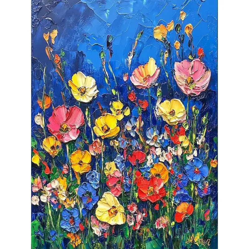 60x75cm Painting By Numbers Flower DIY Oil Painting Animals Picture By Numbers Landscape Art Canvas Wall Home Decor