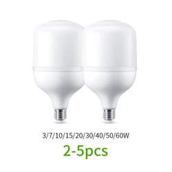 2-5pcs LED Bulb AC 220V E27 LED lamp 60W 50W 40W 30W 20W 15W 10W 7W 3W Lampada LED Light Bombilla Spotlight Lighting Lamp