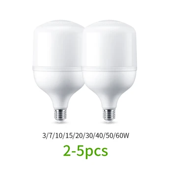2-5 sztuk żarówka LED AC 220V E27 lampa LED 60W 50W 40W 30W 20W 15W 10W 7W 3W lamada lampa LED oświetlenie punktowe Bombilla