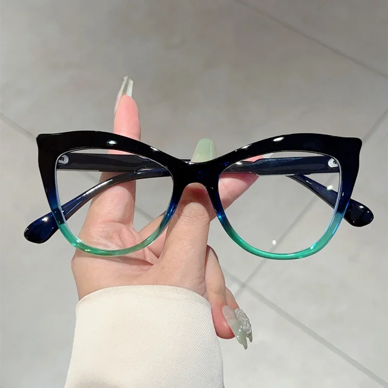 

GM LUMIAS Cat Eye Glasses Women Chic Candy Color Rim Blue Light Blocking Optical Frames Trendy Stylish Design Decor Eyeglasses