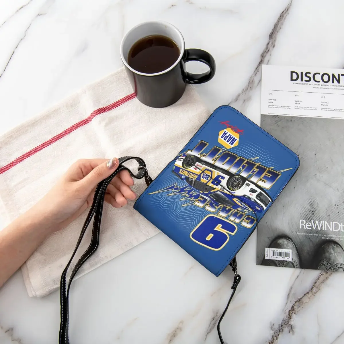 Chase Elliott 9 Crossbody Wallet حقيبة الهاتف الخليوي حقيبة الكتف محفظة الهاتف الخليوي حزام قابل للتعديل