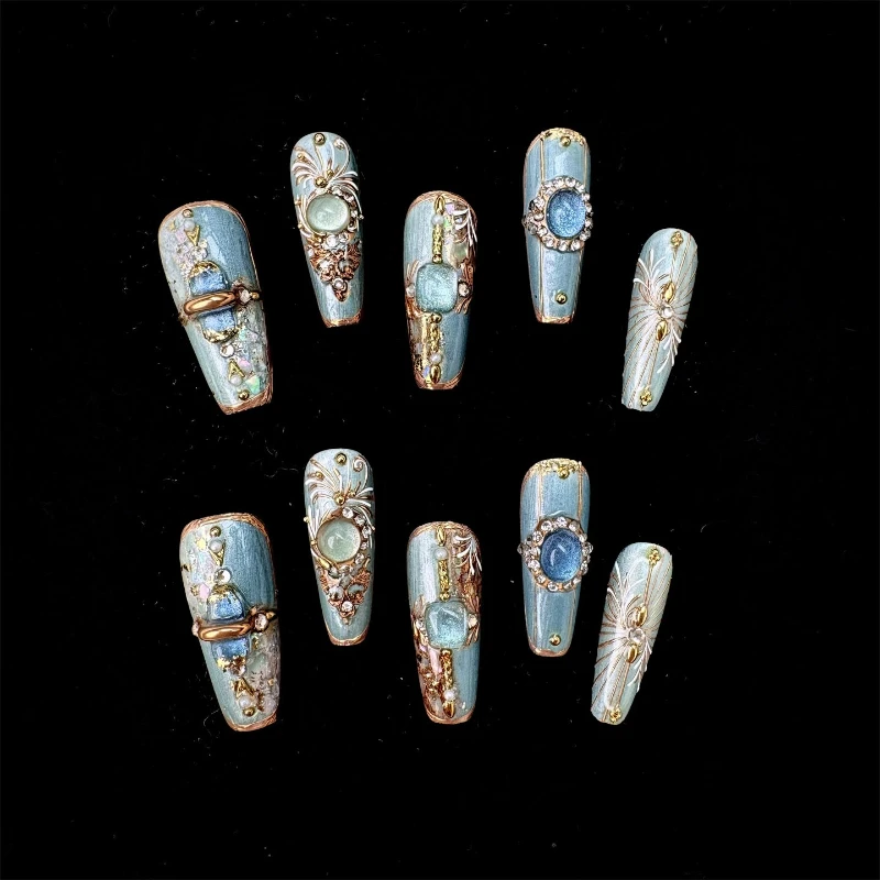 

Handmade armor full nail type high luxury manicure