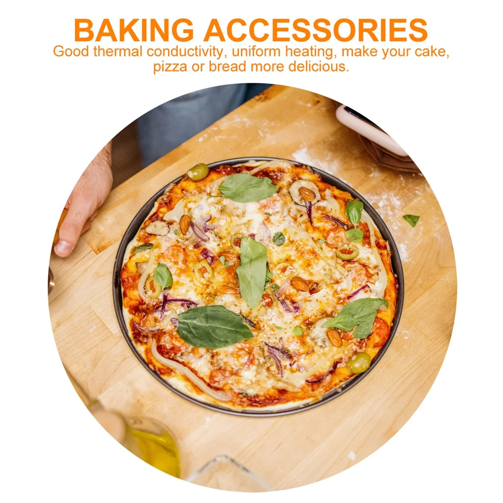 

8Inch Pizza Non-Stick Barbecue Tools Air Fryer Tray Oven Baking Accessories Kitchen Tools Pizza Tray Baking Pan