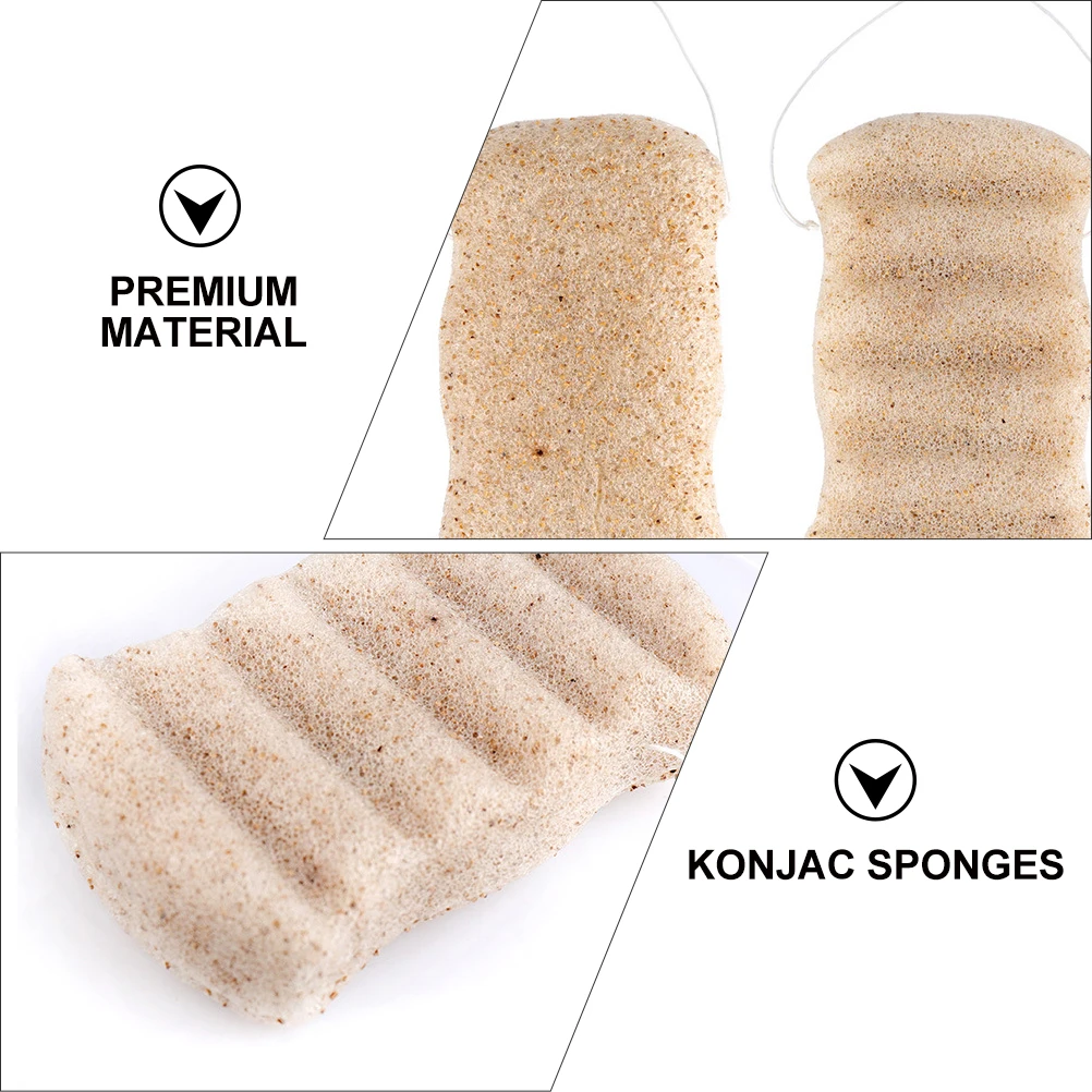 

1pc Konjac Sponge Facial Cleansing Puff Body Scrub Washing Gentle Skin Friendly Exfoliating Pore Unclogging Delicate Sensitive