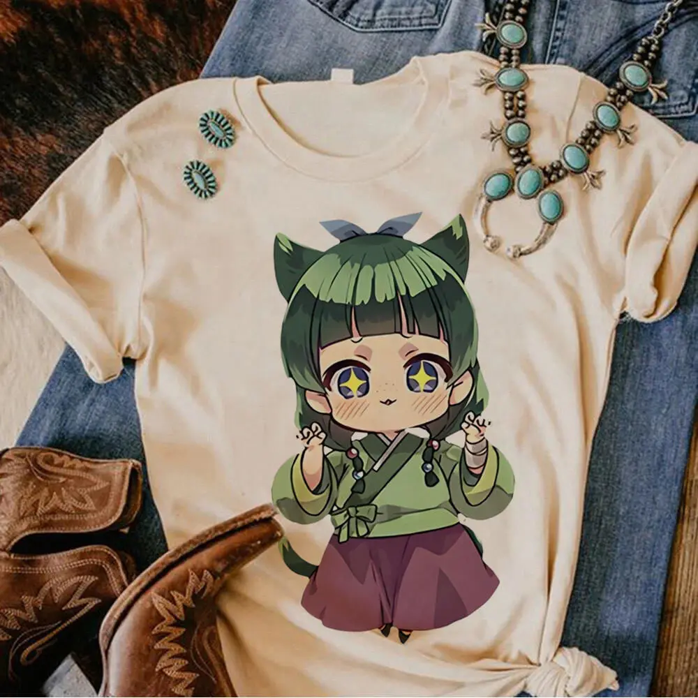 Apothecary Diaries t-shirt female 2000s Retro Breathable korean clothes Gothic Trendy t shirt University kawaii Classic 80s