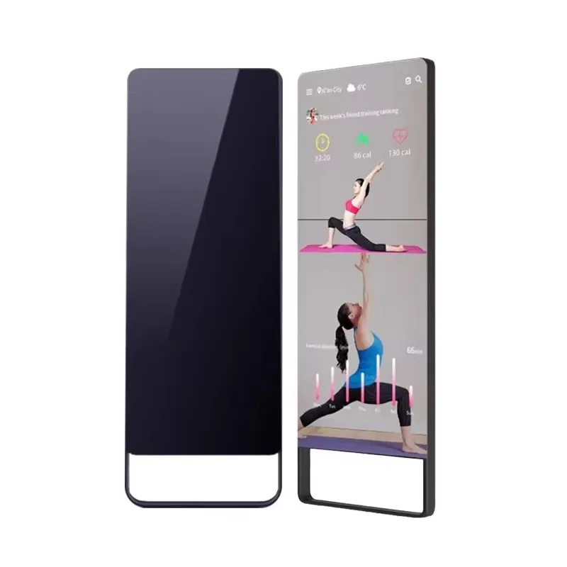 Machine Floor Standing 43 Inch Full HD Android Smart Magic Mirror Display IP54 Rated Anti-Glare for Hotel Gym