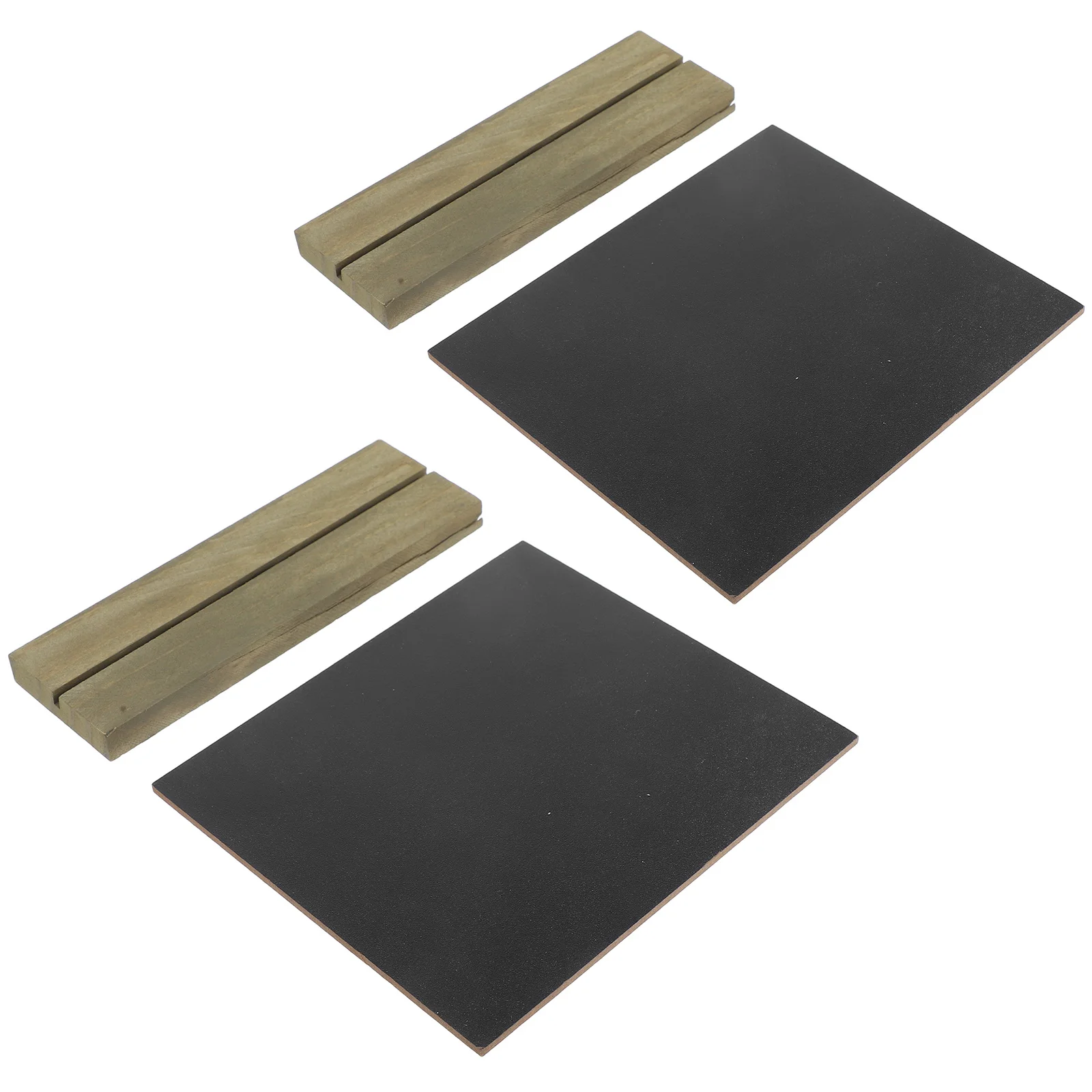 

2Pcs Unique Decorative Wooden Chalkboard Signs Mini Picture Frame Ornaments Standing Chalkboard Sign for Home Office Decor