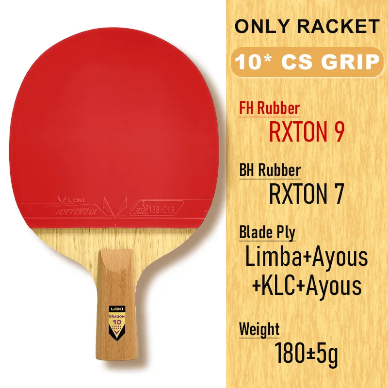 Originele LOKI Tafeltennis Racket Dragon Serie Ping Pong Racket Paddle Bat Professionele 6/7/8/9/10 Sterren voor Alle Niveau Spelers