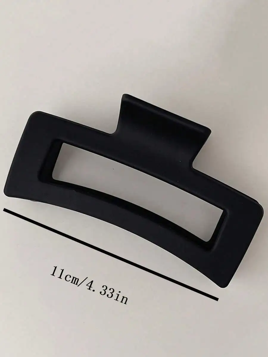 

Large 11cm Black Plastic Hair Claw Clip Minimalist Solid Color Hair Accessory For Women Daily Casual Party