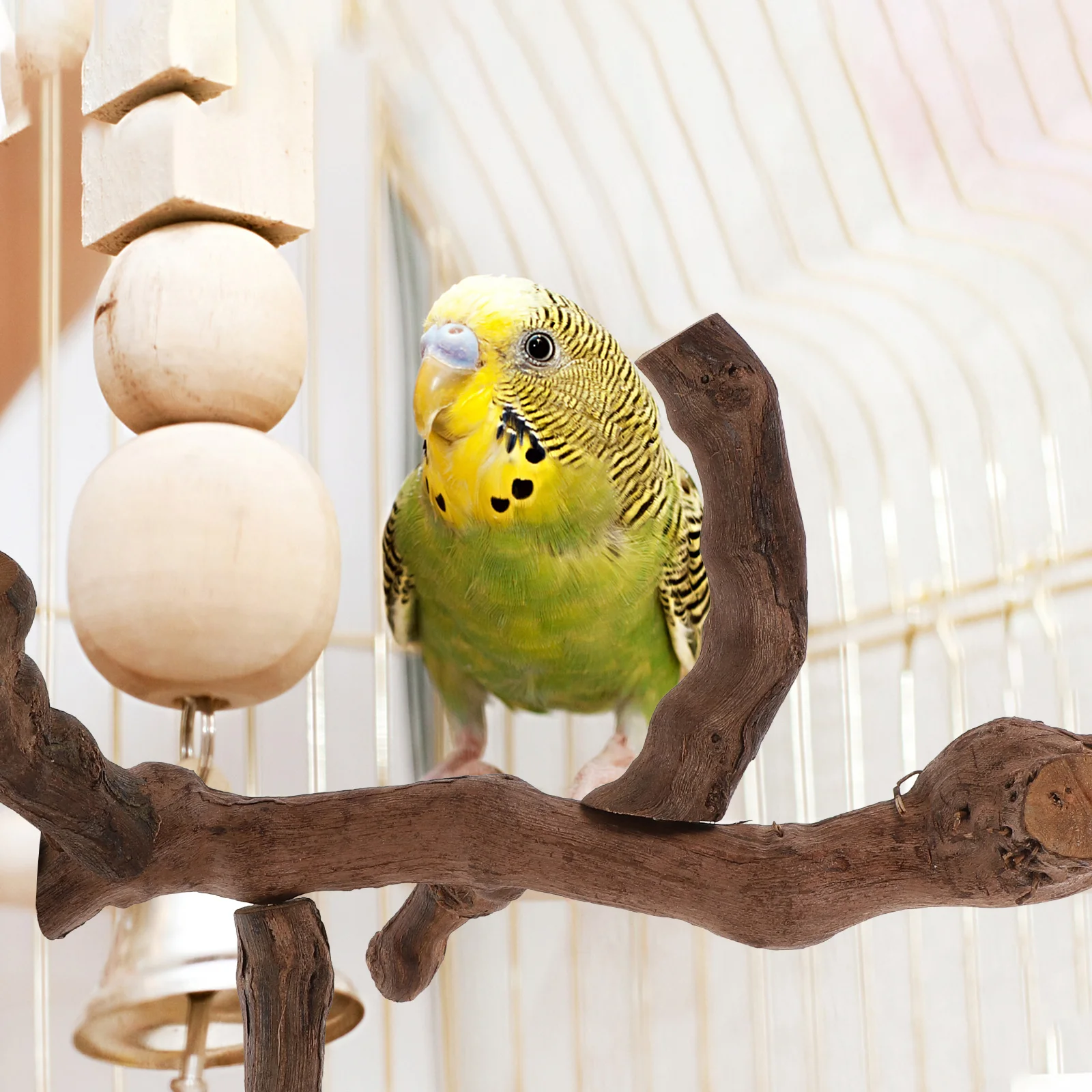 

Wood Bird Perch St Parrot Play Cage Accessories Hard Texture Long Lasting Use Claw Rack Pet Gift
