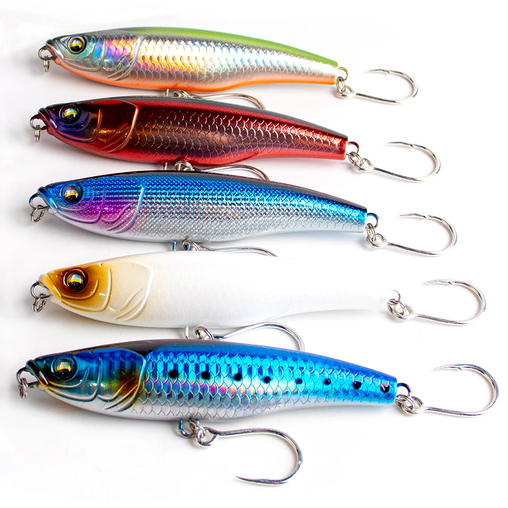 ZWICKE 1 قطعة محاكاة اصطناعية ABS البلاستيك طعم الاسماك 52.5 جرام/110 مللي متر كبير غرق قلم رصاص للمياه المالحة باس سمك السلمون المرقط الصيد السحر #2