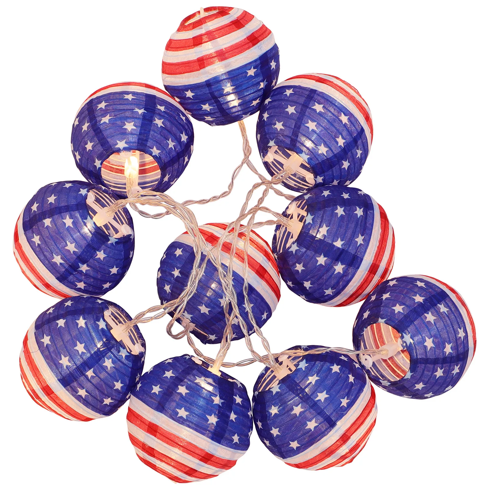 

1pc National Flag LED Light String Fantastic Plastic Decorative Party Lights Usa Patriotic Holiday Prom Date Night Special